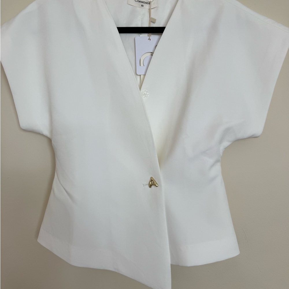 White Asymmetrical Top from commense size xs never worn